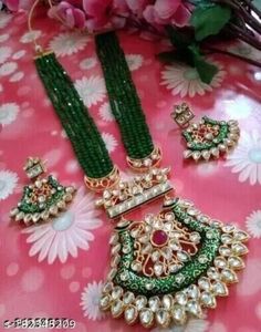 Venta al por mayor comprar indio largo chapado en oro Kundan chapado en oro collar conjunto desgaste del partido para las mujeres - Product Image 1