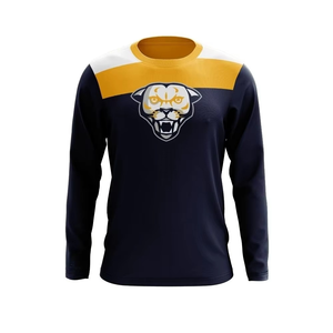 2025 maillot d'échauffement à manches longues personnalisé nouveau style maillot de football en coton/fibre de bambou impression numérique à motif solide - Product Image 1