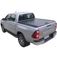 Couvre-benne manuel rétractable en alliage d'aluminium rigide pour Toyota NP300, couvercle de coffre étanche à enroulement avec verrouillage sans perçage