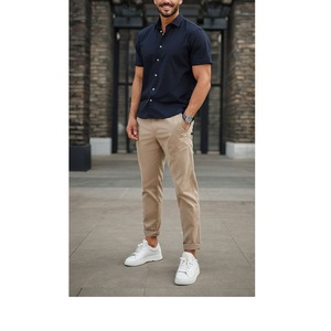 2026 Hot Sale New Fashion Chino <b>Pants</b> for <b>Men</b> breathable Slim Fit Casual solid <b>white</b> <b>Men</b> Chino <b>pants</b> Supplier From BD - Product Image 4