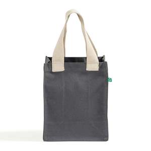 <b>Medium</b> Recycled Canvas Book <b>Bag</b> Long Handle Eco-Friendly Cotton Tote <b>Bag</b> Letter Screen for Food Advertising Daily Use-RC864 - Product Image 1