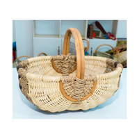 Panier en rotin 2024 utilisé pour le pique-nique, le panier de fruits, le cadeau pour votre maison au meilleur prix au Vietnam.