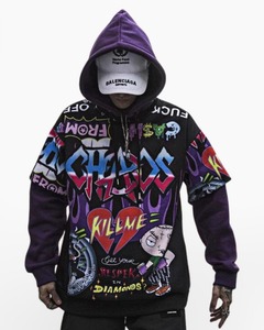 HIC alta calidad Streetwear 360gsm 100% algodón Sudadera con capucha de gran tamaño Casual en blanco personalizado Sudadera con capucha sudaderas con capucha para hombres - Product Image 2