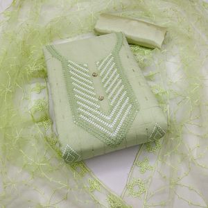 ชุดเดรสทำงานผ้า nazneen ปักลายสไตล์แฟนซี (ไม่มีตะเข็บ) - Product Image 2