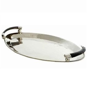 Ornate stainless steel <b>serving</b> tray for traditional <b>settings</b> vintage aesthetics and classic kitchen ambiance - Product Image 6