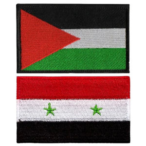 Drapeau personnalisé en gros lettre de broderie fer sur patchs pour vêtements chapeaux tissé Badge sport patchs de broderie personnalisés - Product Image 2