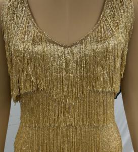 Beaded Fringe Embellished Wedding Princess Hot and Sexy <b>Party</b> Evening Dress Hot and Sexy Dress <b>Prom</b> Modest Sexy Gold Sparkling - Product Image 4
