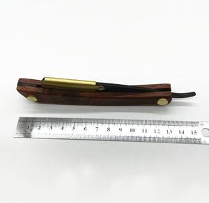 Maquinilla de afeitar recta de peluquero, sistema de gran oferta en Europa, lista para enviar, maquinilla de afeitar de seguridad, mango de madera plegable para uso en salón - Product Image 5