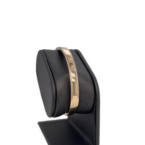 Alto pulido Pave Outline 14kt oro amarillo Taylor Diamond Rim brazalete personalizado pulsera y brazalete para mujer - Product Image 3