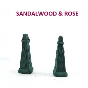 Cônes d'encens à reflux carrés en bois de santal naturel et Rose, fourniture en gros à un prix élevé (vert), décoration de la maison, décor d'automne - Product Image 1