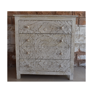 Bulk Wholesale Modern <b>Wood</b> 4 Carved Drawer <b>Chest</b> Cabinet Set for Living Park Application Manufactured Furniture Manufacturers Indore Collection - Product Image 6