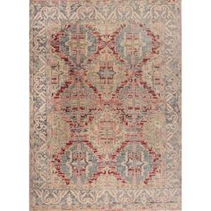 Tapis en laine noué à la main Erbe rose et violet Pkwl-472 9x12, motif médaillon, tapis de salon pour la décoration des couloirs d'adolescents - Product Image 1