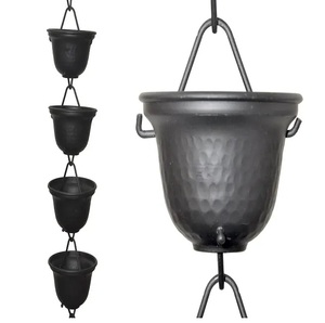 ดอกไม้คุณภาพดีทนทานรูปร่าง Copprer โซ่สายฝนโลหะสําหรับเครื่องประดับหรือตกแต่งสวนโซ่โลหะขายส่งราคาถูก - Product Image 5