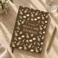 Journal de bien-être LABON Original avec impression de fruits, couverture rigide, dorure à chaud, livre de réflexion guidée, trois couvertures, en stock