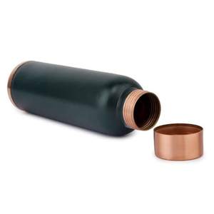 Botella de agua de cobre de 900ml 100% cobre puro sin BPA propiedades antioxidantes Color verde apto para viajes - Product Image 6