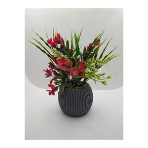 DDS-204 composizione floreale artificiale in vaso, muschio di pietra, aspetto realistico nuova tendenza