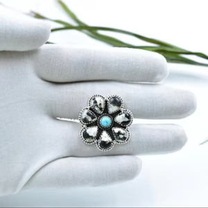 แหวนพลอยอเมทิสทำด้วยมือ925สเตอร์ลิงเงินสำหรับเป็นของขวัญที่สมบูรณ์แบบ - Product Image 1