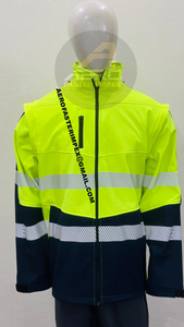 Veste de sécurité d'hiver pour hommes, classe 2 ANSI, imperméable, réfléchissante, anti-perforation, avec logo personnalisé, couleur orange, en nylon AERO FASTER - Product Image 2