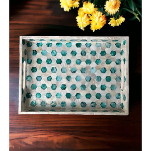 Classic Design High Quality Wood MOP Shape Serving Tray for Serving <b>Chocolate</b> Dates during <b>Ramadan</b> Home Decorative Trays - Product Image 4