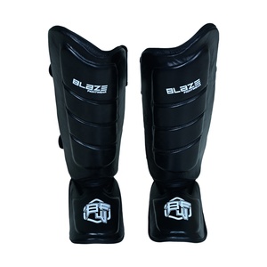 Espinilleras de Cuero para Boxeo, BJJ, MMA, Muay Thai, Entrenamiento, Protección para Piernas, Almohadilla Protectora para Calentamiento, Marca BLAZE - Product Image 1
