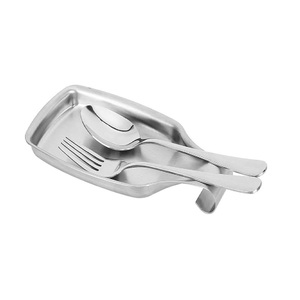 Utensilios de cocina baratos Plata Mate acabado sopa cuchara resto venta al por mayor Metal Acero inoxidable cucharones titular utensilios de cocina usados - Product Image 5
