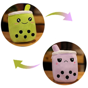 HECION nuovo regalo popolare Flip Boba Tea <span class=keywords><strong>peluche</strong></span> reversibile bambola <span class=keywords><strong>peluche</strong></span> con <span class=keywords><strong>doppia</strong></span> espressione giocattolo capovolto - Product Image 4
