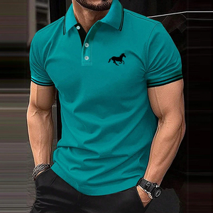Insignias de Hamza para hombre, Formal para camisa, bolsillo bordado de alta calidad, manga corta, ajuste Regular, mezcla de Spandex antiarrugas impresa - Product Image 4