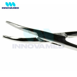 Pinzas hemostáticas curvas de calidad superior Abrazaderas de bloqueo Instrumentos quirúrgicos manuales reutilizables de acero inoxidable con soporte en línea - Product Image 4