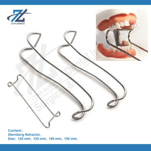 เครื่องมือผ่าตัดทางทันตกรรมแบบใช้มือ ทำจากสแตนเลส ขนาด 12 ซม. - ตัวดึงแก้มและริมฝีปากแบบสเติร์นเบิร์ก โดยผู้ผลิตจากปากีสถาน - Product Image 2