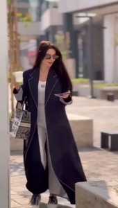 Elegante modesto bordado a mano estilo costo de las mujeres con pétalos laterales Abayas Formal tradicional Dubai vestidos de tela transpirable - Product Image 2