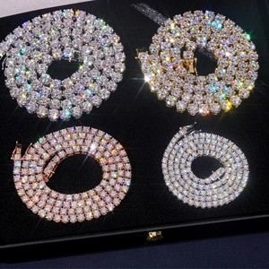 IGI Certifié Pass Diamant Testeur 2mm 3mm 4mm 5mm 6.5mm 925 Argent Moissanite Diamant Tennis Collier Fine Jewelry pour Hommes Femmes - Product Image 2