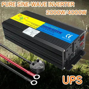 2kw UPS Peak Power 4000w DC 12 V To AC 220 V 1500w Pure Sine Wave Inverter