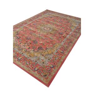 Alfombra Kasbah Classic Top-1504 (Cs-01) Roja Naranja, Tejida a Mano con Lana y Viscosa, para el Hogar, con Diseño de Medallón, Rectangular, a Rayas, Abstracta, para Pasillo - Product Image 2