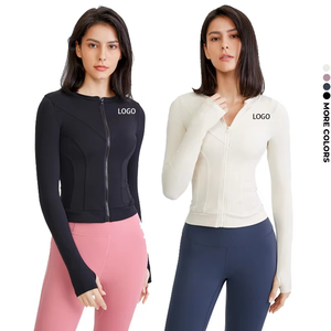 Personnaliser les sweats à capuche de course d'hiver épais coupe-vent poche veste d'entraînement extérieur bouffant fermeture éclair veste manteau - Product Image 4