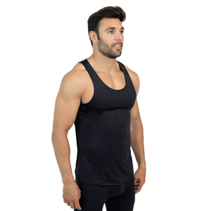 IHTESHAM SPORTS Débardeur de sport pour homme en polyester/coton respirant de qualité supérieure, sur mesure - Style musculaire sans manches - Product Image 3