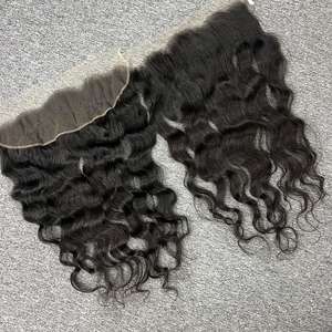 ผมต่อด้านหน้าผ้าคู่เครื่องบริสุทธิ์ไม่เรมี่ธรรมชาติแบบตรง100% จากกัมพูชา - Product Image 4