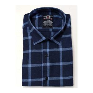 Camicia retrò invernale con tasca singola a scacchi