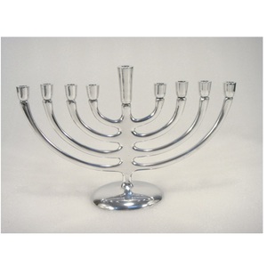 Candelabro de mesa de 9 ramas pulido con brillo plateado de aluminio y candelabros para el hogar, sala de estar, artículo decorativo - Product Image 2