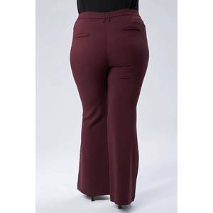 Nuovo!! Pantaloni Color vino Plus Size da donna con fondo a campana taglio elegante e comodo - Product Image 1