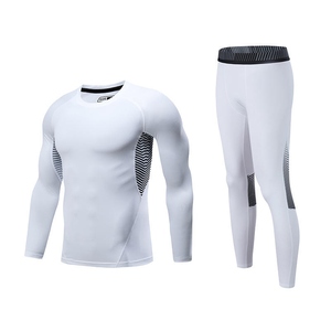 Kamro Sport <b>Mens</b> Fitness <b>Compression</b> <b>Tights</b> Suit Quick Dry Breathable Reversible Polyester/Nylon Gym Workout Set Moisture - Product Image 3