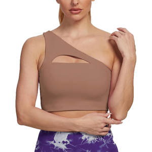 New Design Single One Shoulder Crop <b>Top</b> Fashion Sexy <b>Vest</b> Summer Sleeveless Tank <b>Tops</b> for Women - Product Image 5