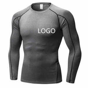 Haut de sport unisexe à manches longues, respirant, 100 % polyester, à séchage rapide, anti-UV, personnalisé OEM pour BJJ et course à pied - Product Image 1