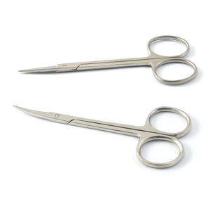 Juego de Tijeras de Disección Iris, Instrumentos Quirúrgicos de Acero Inoxidable, Tijeras de Cirugía Manual, Diseño Recto y Curvo, Alta Calidad - Product Image 1