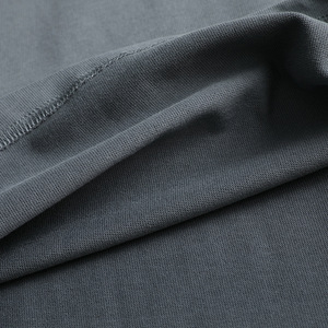 Top Ranking Plain Heavy Cotton Camiseta de lujo Unisex Custom Print logo Mock Neck Camiseta en blanco Camiseta de gran tamaño para hombres - Product Image 5