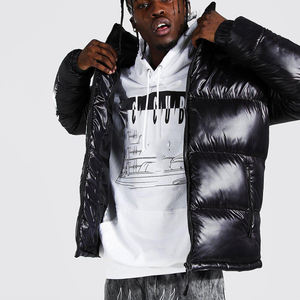 Logo personnalisé vente en gros de vêtements hommes imperméable bouffant en nylon veste avec capuche amovible vestes en duvet à bulles pour hommes - Product Image 5