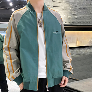 เสื้อแจ็คเก็ตสไตล์สปอร์ตสำหรับผู้ชาย แบบลำลอง มีฮู้ด แต่งสีตัดกัน ปิดด้วยซิป เหมาะสำหรับใส่ในฤดูหนาว - Product Image 1