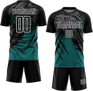 Tenue de football, uniforme personnalisé, kit de football, maillots de football en sublimation, ensembles de maillots de football à séchage rapide, vêtements d'entraînement unisexes pour le football - Product Image 1