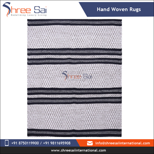 Tapis tissés d'intérieur modernes 100% en laine et coton de forme rectangulaire avec motif géométrique lavable pour les commandes en gros - Product Image 6