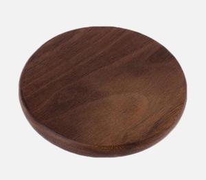 Plateau de service en bois foncé avec poignée en laiton, trou, bois d'acacia durable, plateau rectangulaire pour fromage et charcuterie, vente en gros - Product Image 4