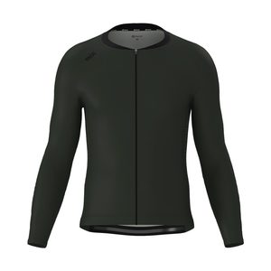 Maillot de Ciclismo de Manga Larga para Hombre SOLACE, Transpirable y Ligero, Color Verde Musgo - Product Image 3